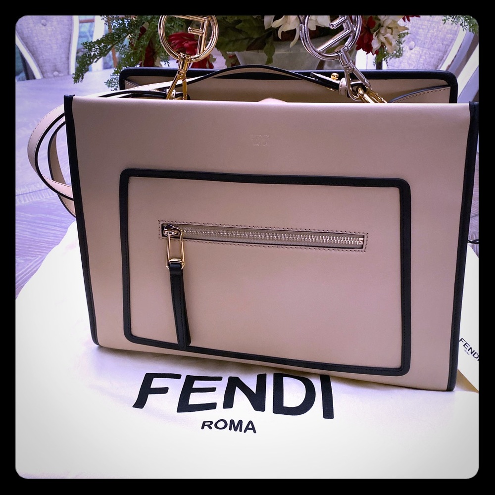 FENDI Leather Runaway Satchel, Like New